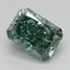 1.60 Ct. Fancy Vivid Green Radiant Lab Grown Diamond
