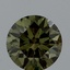 1.04 Ct. Fancy Vivid Green Round Lab Grown Diamond