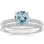 18KW Aquamarine Petite Viviana Diamond Bridal Set (1/4 ct. tw.), smalltop view
