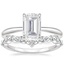 18KW Moissanite Freesia Ring with Curved Versailles Diamond Ring, smalltop view