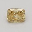 0.89 Ct. Fancy Vivid Yellow Cushion Lab Grown Diamond