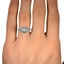 The Vea Ring, smallzoomed in top view on a hand