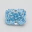 1.47 Ct. Fancy Vivid Blue Radiant Lab Grown Diamond