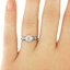 The Rachelle Ring, smalltop view on a hand