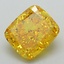 2.58 Ct. Fancy Vivid Yellow Cushion Lab Grown Diamond