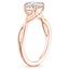 14K Rose Gold Alya Twist Solitaire Ring, smallside view