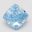 1.52 Ct. Fancy Vivid Blue Cushion Lab Grown Diamond