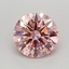0.59 Ct. Fancy Vivid Pink Round Lab Grown Diamond