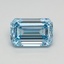 0.80 Ct. Fancy Intense Blue Emerald Lab Grown Diamond
