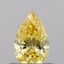 0.63 Ct. Fancy Vivid Yellow Pear Lab Grown Diamond