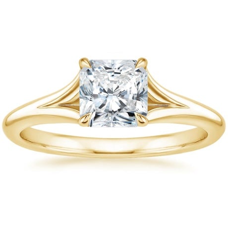 18K Yellow Gold Reverie Ring with Flair Diamond Ring (1/6 ct. tw.)