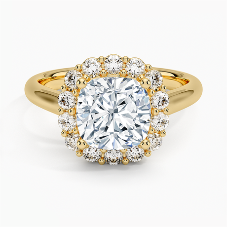 Lotus Flower Engagement Ring