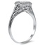 The Gable Ring, smalltop view on a hand