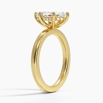 Sydney Perfect Fit Hidden Halo 2mm with 1.5ct Marquise Certified Lab Diamond in 18K Yellow Gold