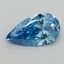 1.51 Ct. Fancy Vivid Blue Pear Lab Grown Diamond