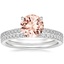 PT Morganite Petite Demi Diamond Ring with Ballad Diamond Ring, smalltop view