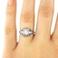The Nanette Ring, smalltop view on a hand