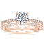 14K Rose Gold Viviana Diamond Ring (1/4 ct. tw.) with Milan Diamond Ring