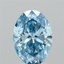 2.01 Ct. Fancy Vivid Blue Oval Lab Grown Diamond