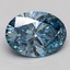 3.06 Ct. Fancy Deep Blue Oval Lab Grown Diamond
