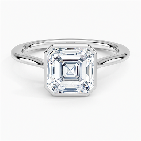 18K White Gold Petite Luna 1.5mm Bezel Ring