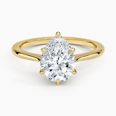 18K Yellow Gold Elle Solitaire Ring