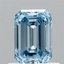 0.70 Ct. Fancy Vivid  Blue Emerald Lab Grown Diamond