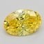 1.08 Ct. Fancy Vivid Yellow Oval Lab Grown Diamond