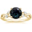 14K Yellow Gold Willow Diamond Ring (1/8 ct. tw.), smalltop view