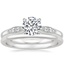 18K White Gold Isadora Diamond Ring with Petite Comfort Fit Wedding Ring
