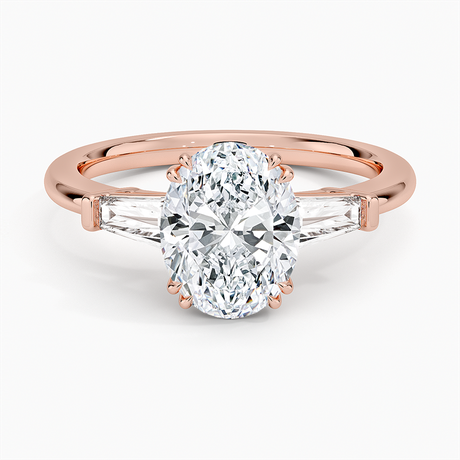 14K Rose Gold Symphony Double Prong Three Stone Diamond Ring (1/2 ct. tw.)