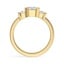 Half Bezel Three Stone Emerald-Cut Diamond Ring, smallview