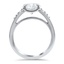 Contemporary Tapered Engagement Diamond Ring, smallside view