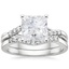 18KW Moissanite Chamise Diamond Bridal Set, smalltop view
