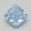 2.10 Ct. Fancy Vivid Blue Cushion Lab Grown Diamond