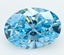 4.15 Ct. Fancy Vivid  Blue Oval Lab Grown Diamond