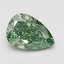 0.96 Ct. Fancy Vivid Green Pear Lab Grown Diamond