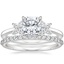 18K White Gold Mariposa Diamond Ring with Petite Shared Prong Diamond Ring (1/4 ct. tw.)
