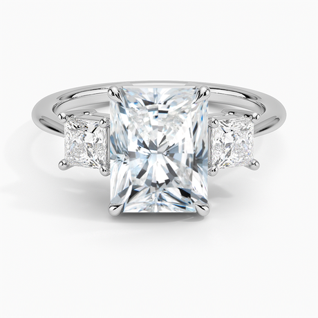 Princess Cut Three Stone Diamond Ring