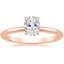 14K Rose Gold Petite Elodie 1.5mm Ring, smalltop view