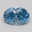 1.05 Ct. Fancy Vivid Blue Oval Lab Grown Diamond