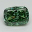 1.31 Ct. Fancy Vivid Green Cushion Lab Grown Diamond