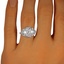 The Lidiya Ring, smallzoomed in top view on a hand