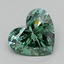 2.00 Ct. Fancy Vivid  Green Heart Lab Grown Diamond