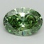 2.88 Ct. Fancy Vivid Green Oval Lab Grown Diamond
