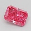 1.08 Ct. Fancy Vivid  Pink Radiant Lab Grown Diamond