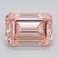 3.00 Ct. Fancy Intense  Pink Emerald Lab Grown Diamond, smalltop view