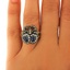 The Whittier Ring, smalltop view on a hand