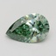 3.07 Ct. Fancy Vivid Green Pear Lab Grown Diamond