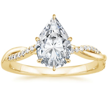 18K Yellow Gold Petite Twisted Vine Diamond Bridal Set (1/4 ct. tw.)